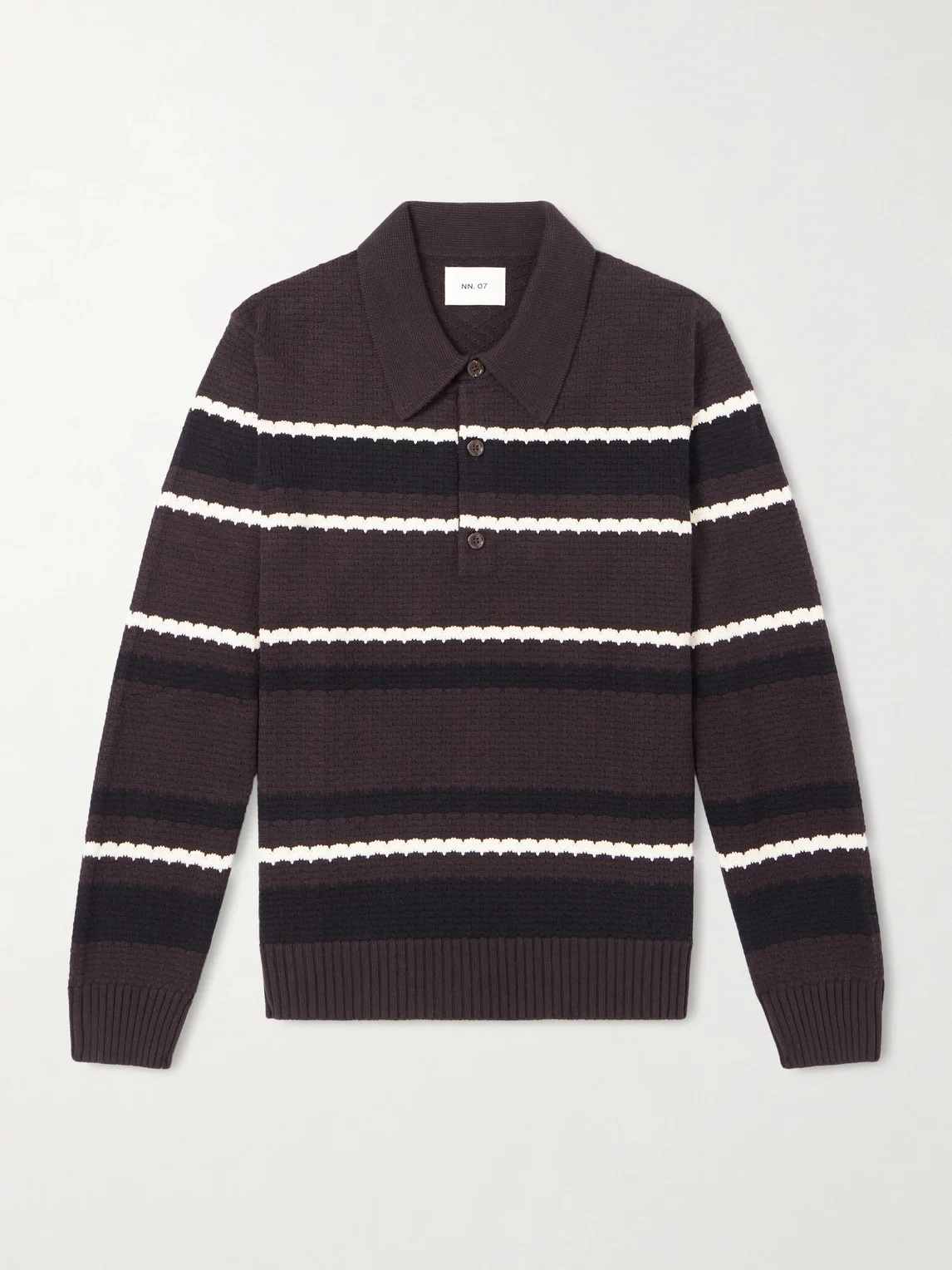 Alfie 60019 Striped Organic Cotton Polo Shirt - 1