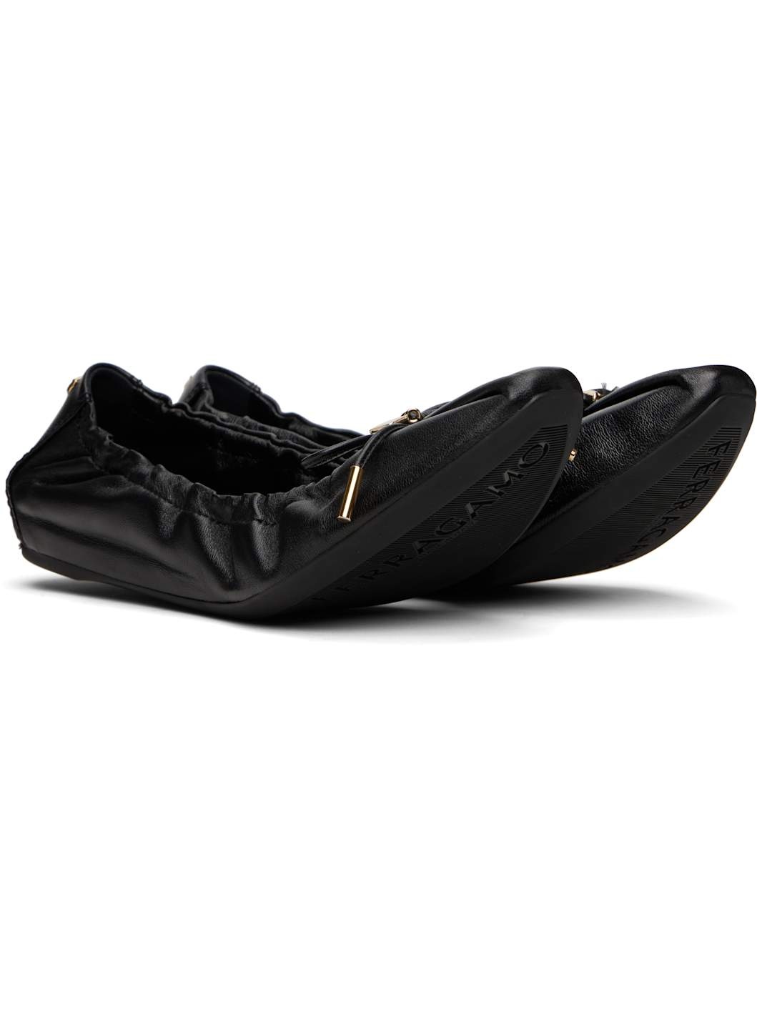 Black Elasticated Ballerina Flats - 4