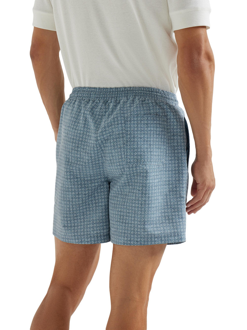 Men's Flower Print Nylon Swim Shorts - Slate 3
