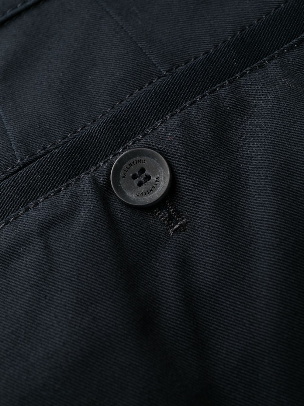 dual material denim trousers - 7