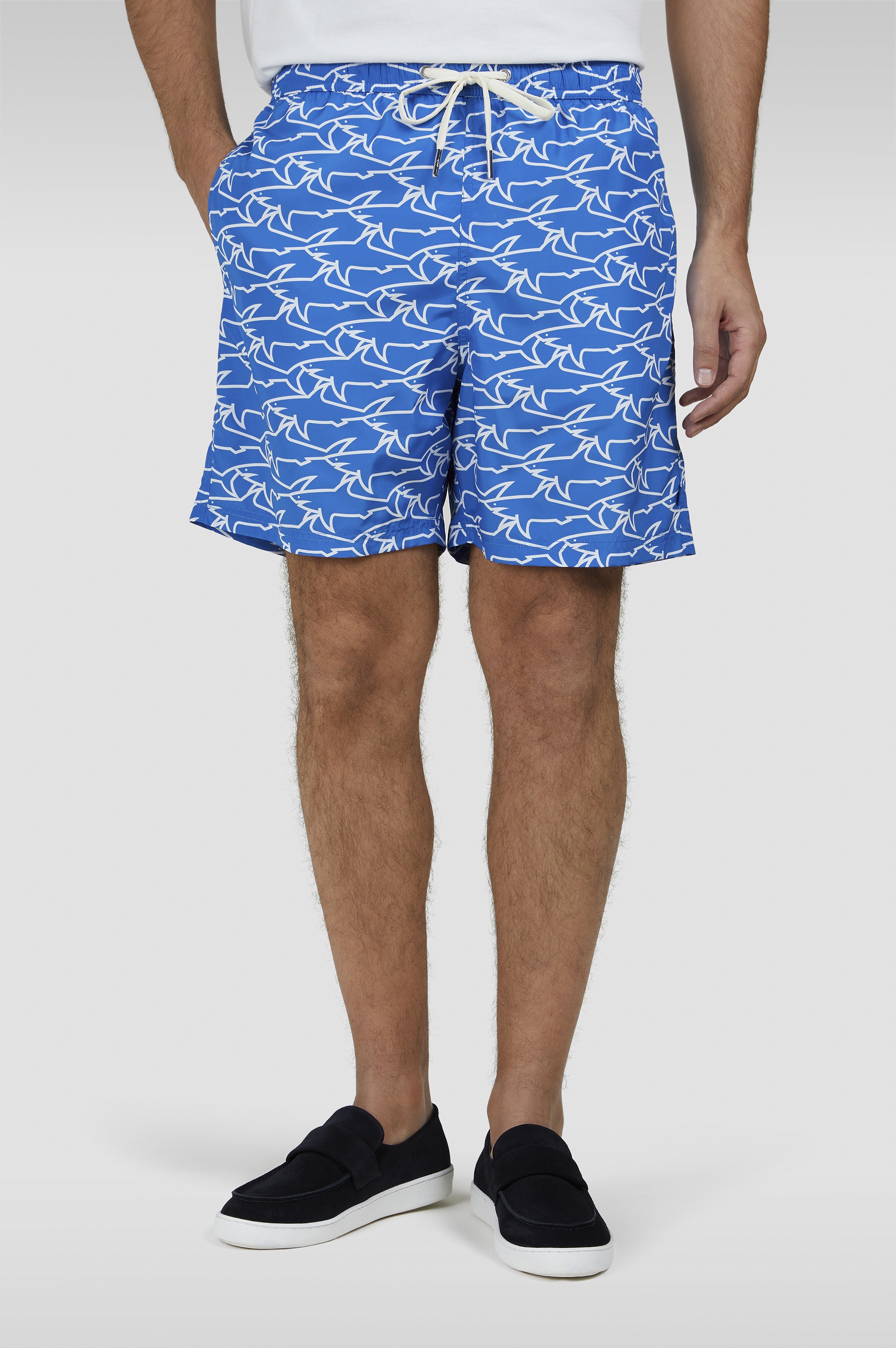 SWIM SHORTS WITH ALL-OVER SHARK PRINT - 6