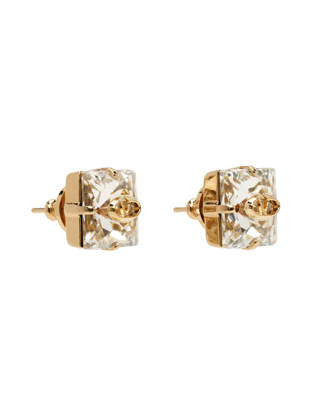 Gold VLogo Earrings - 2