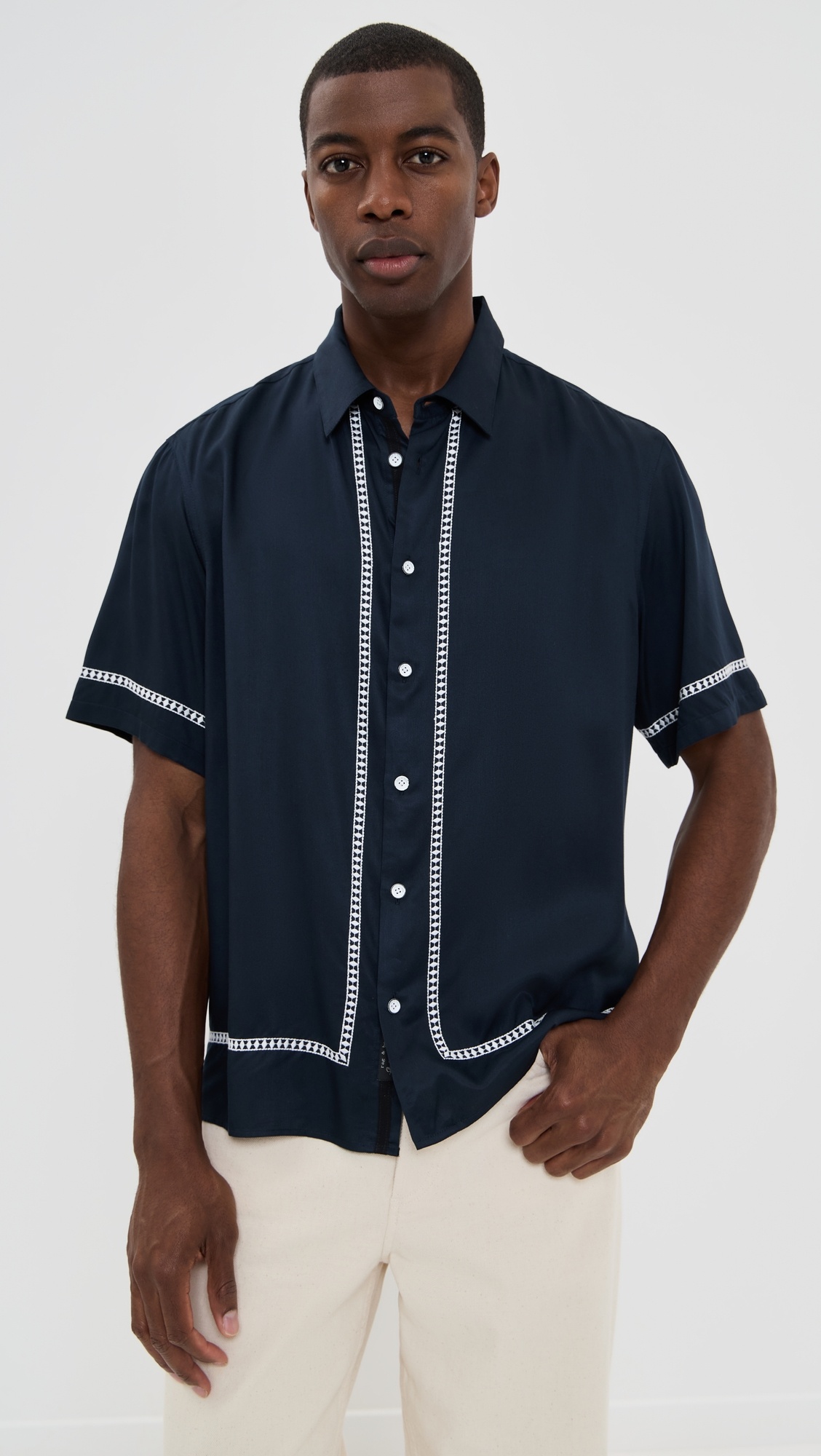 Dalton Embroidered Shirt - 1