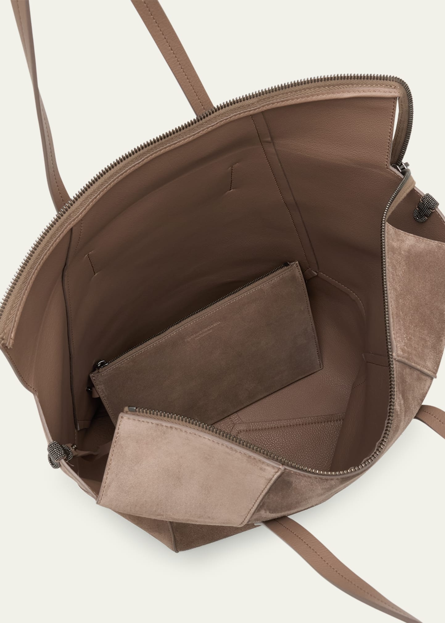 Duo East-West Suede Tote Bag - 4