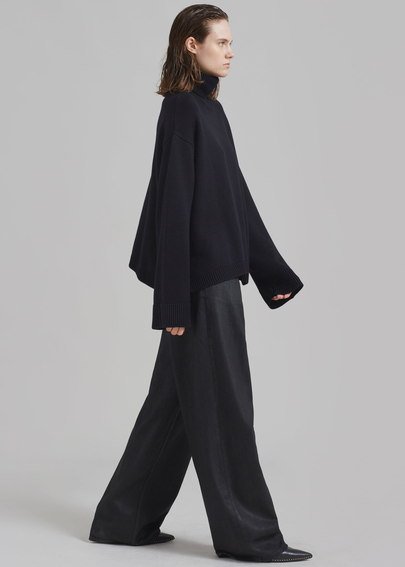 Rhea Trapeze Turtleneck - Black 9