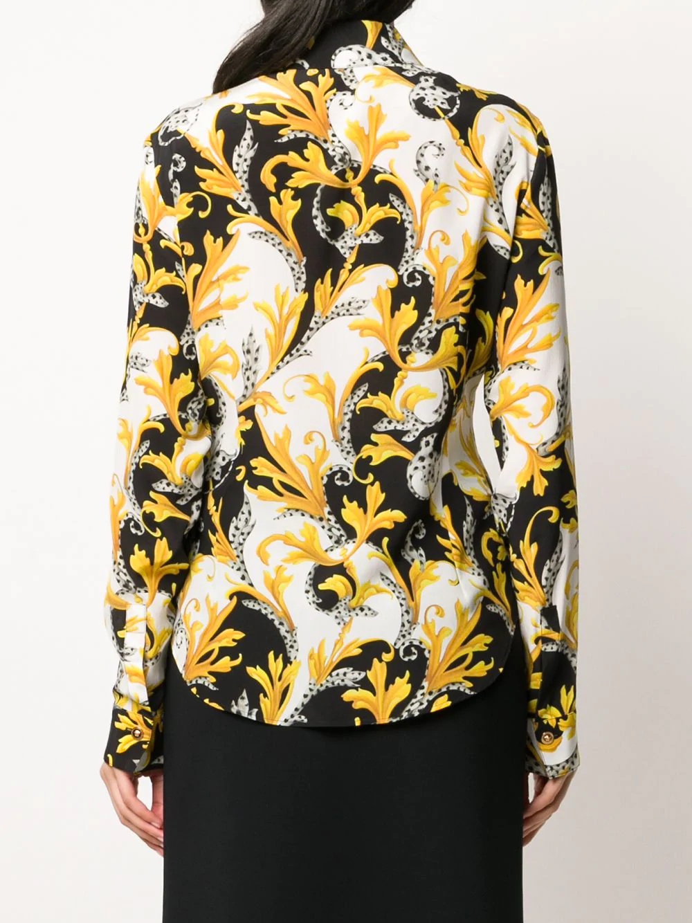 baroque-print silk shirt - 4