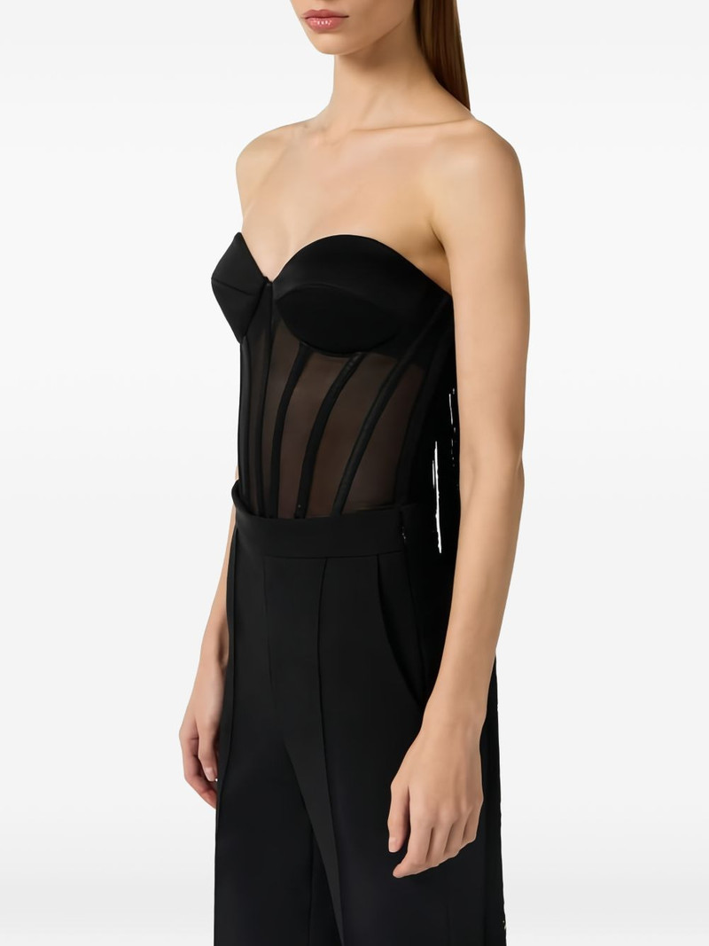 tulle fringe bustier top 4