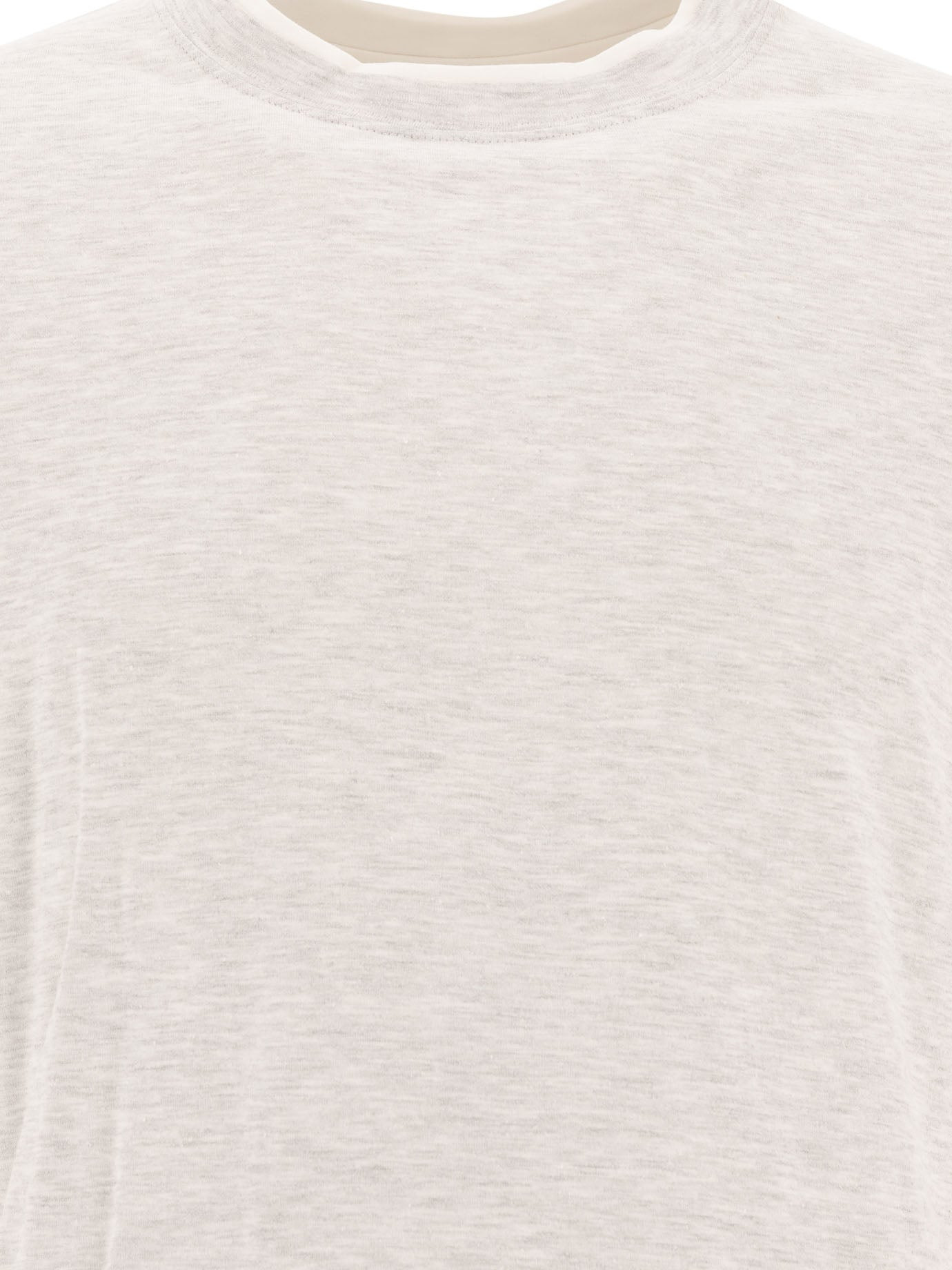 Brunello Cucinelli Crew-neck T-shirt In Linen And Cotton Jersey With Faux Layering - 3