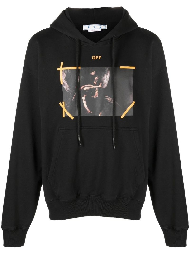 Arrows Caravaggio print hoodie - 1