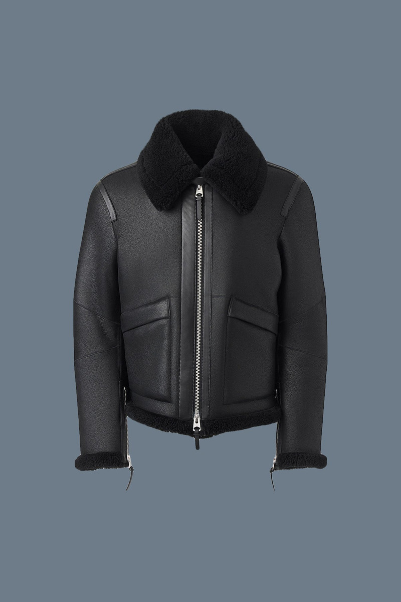 KRISTIAN Sheepskin jacket with spread collar 1