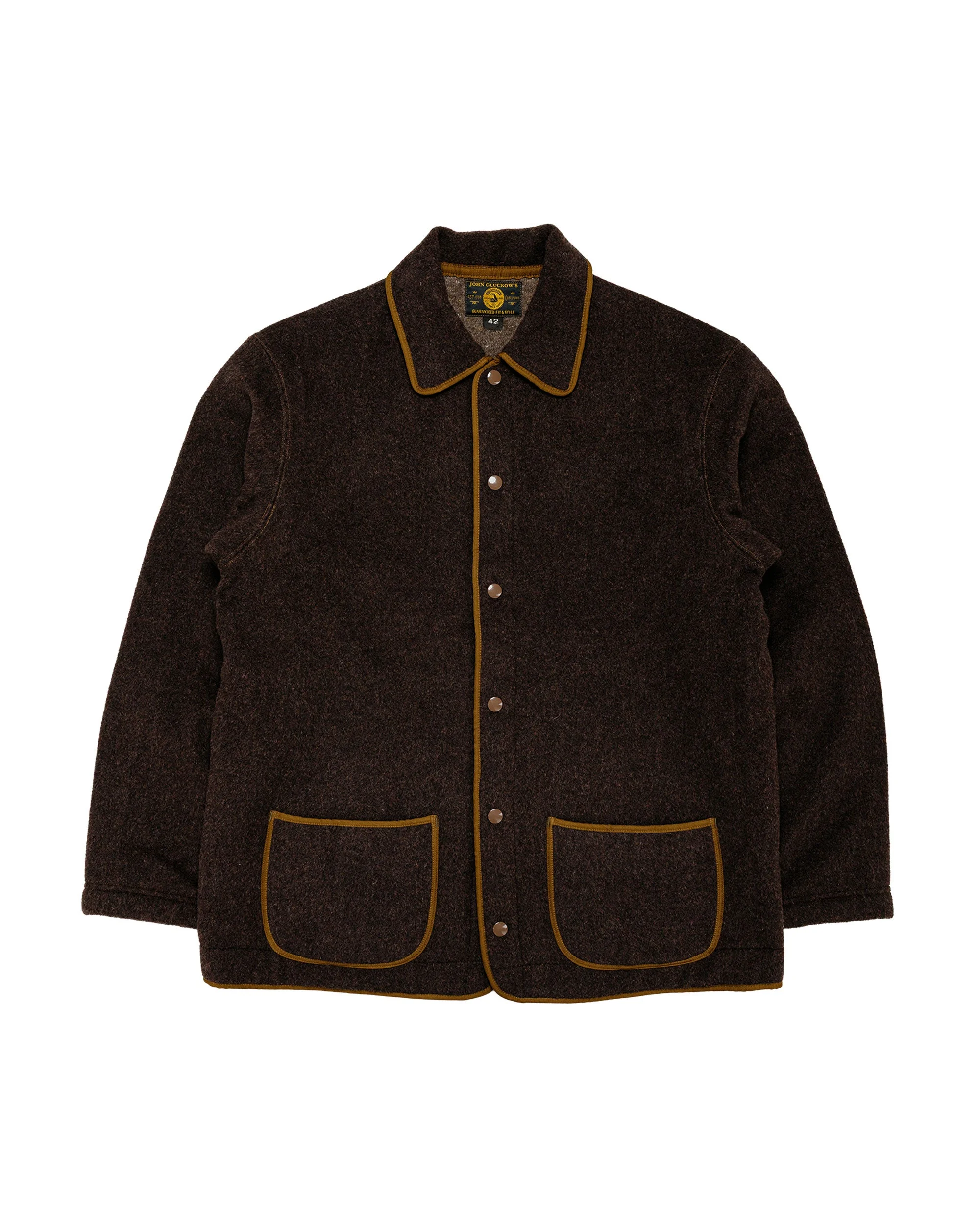 Lot. JG-46 Fleece Beach Jacket Dark Brown - 1