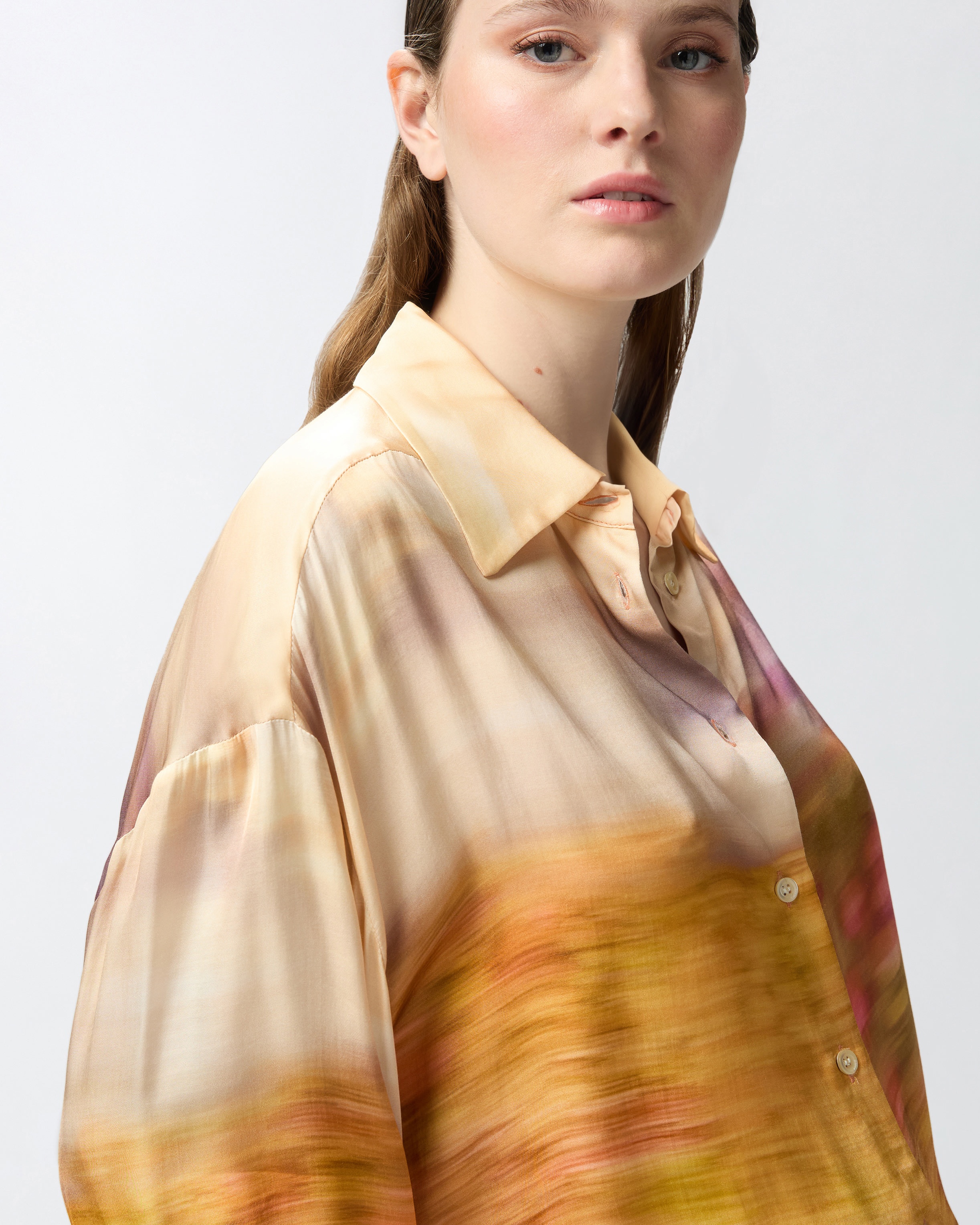 SATIN SHIRT WITH LANDSCAPE PRINT - 5