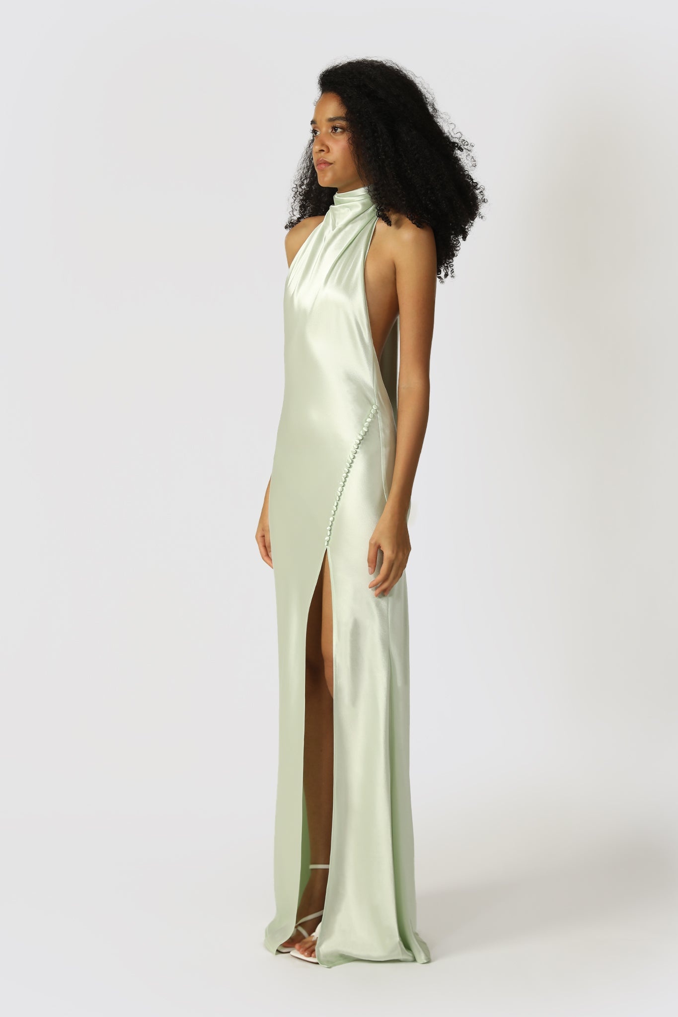 PENELOPE BACKLESS SATIN GOWN - 4