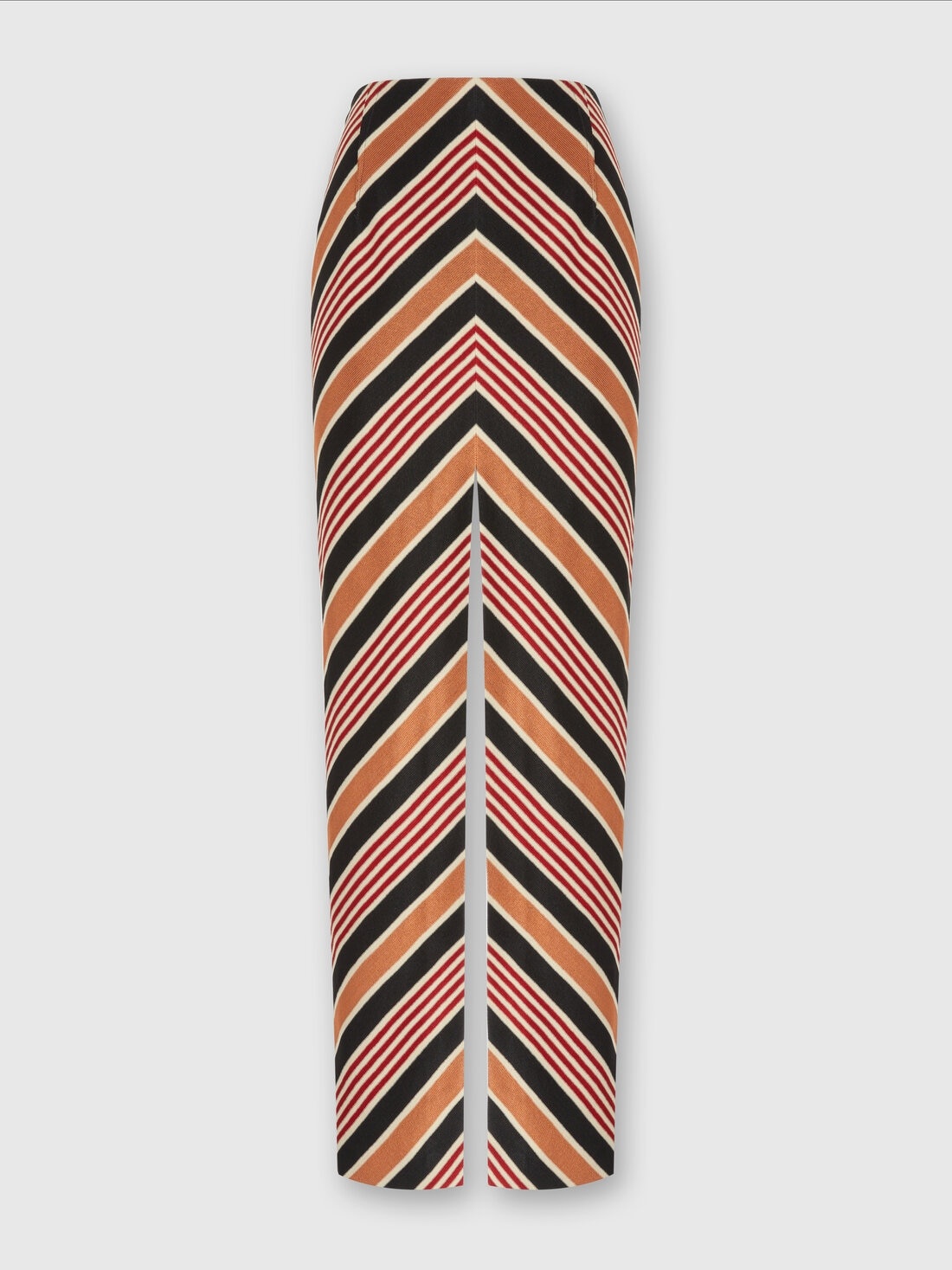 Long skirt with mazxi-slit in cotton and viscose - 1