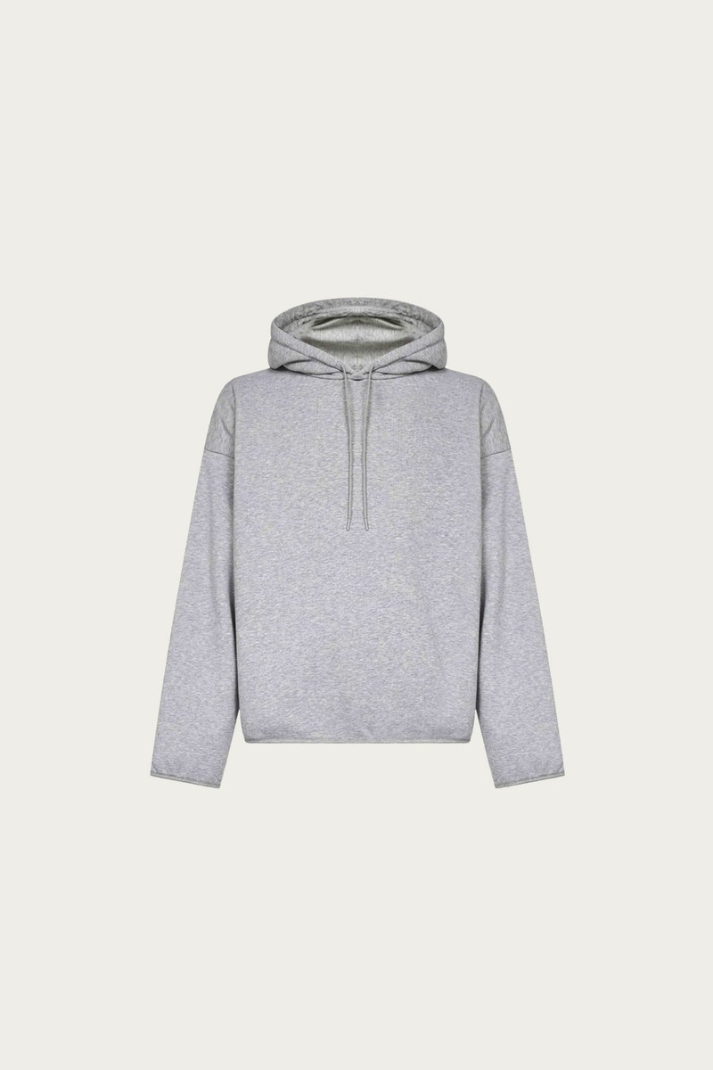 Flat Hem Hoodie - Heather Grey 1