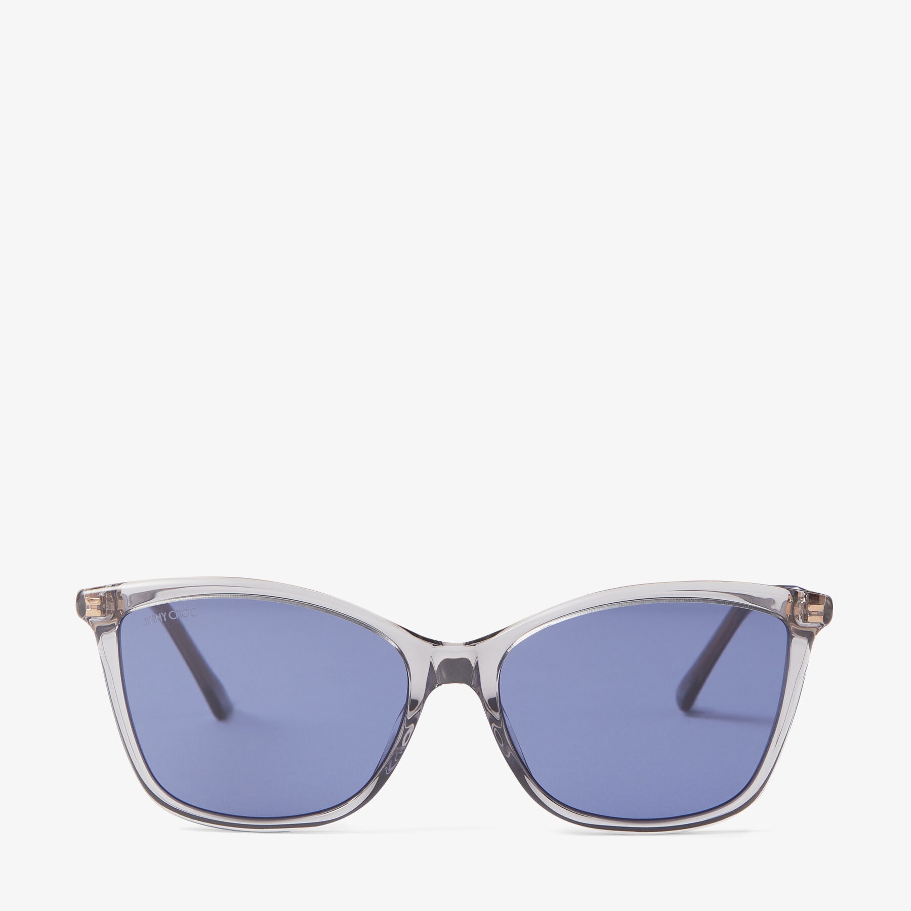 Ba
Black Square-Frame Sunglasses with Glitter Temples - 2