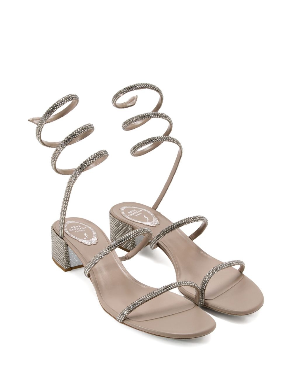 40mm Cleo crystal-embellishment block-heel sandals - 2