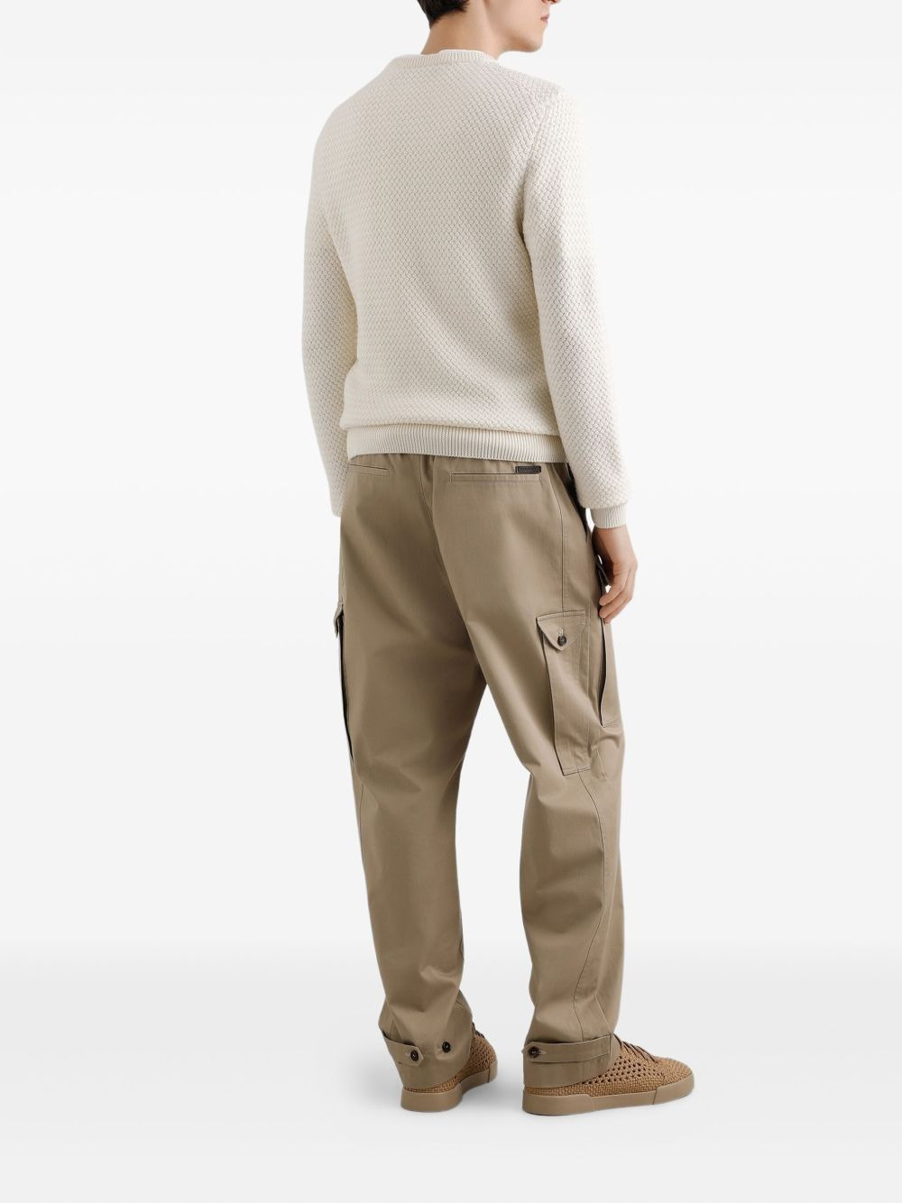logo-patch crew-neck sweater - 3