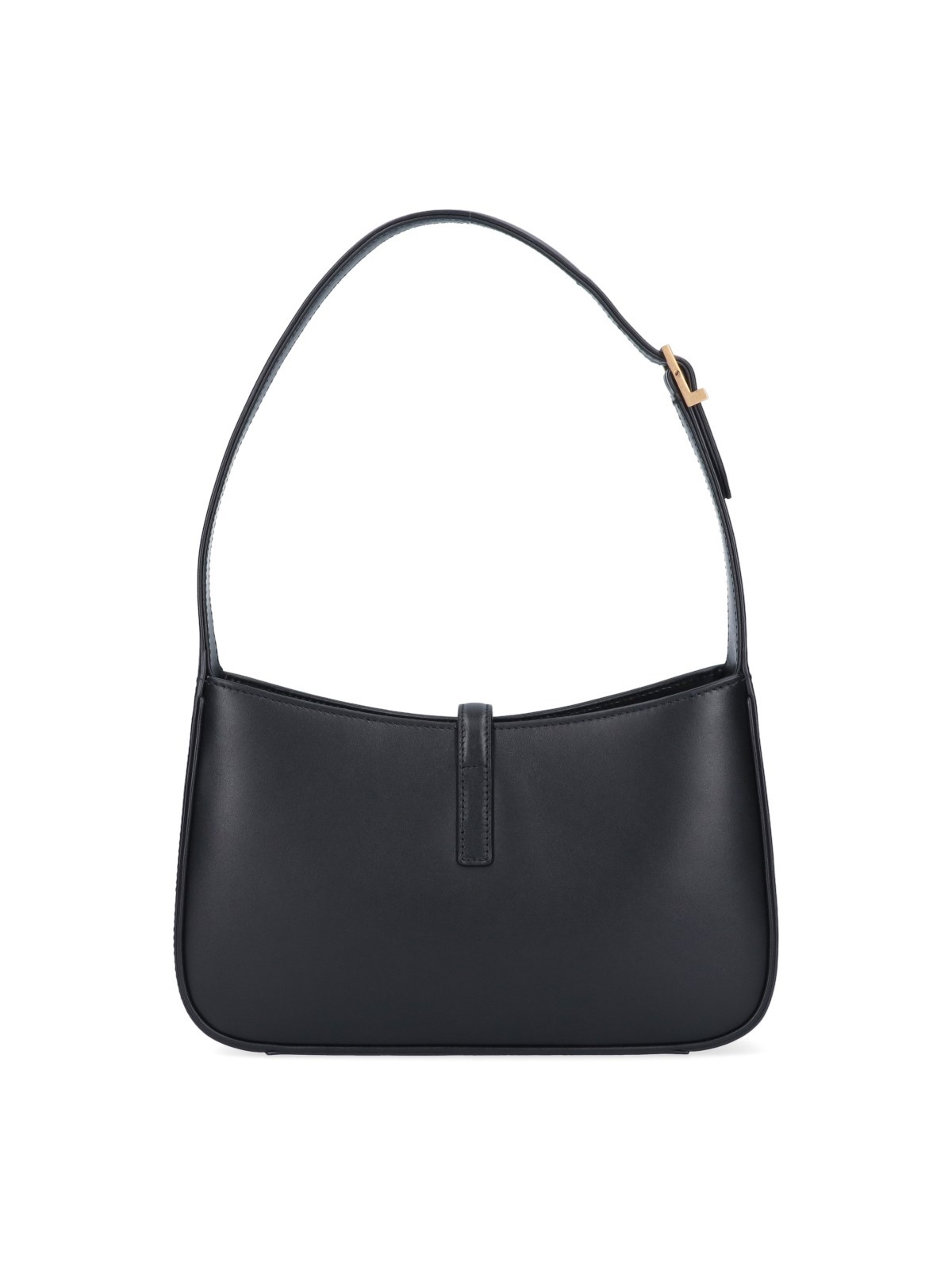 ショルダーバッグ・ポシェット SAINT LAURENT Le 5 a 7 leather hobo bag 6572282R20W1000 Saint Laurent - Le 5 À 7 Black Grained Leather Hobo Bag