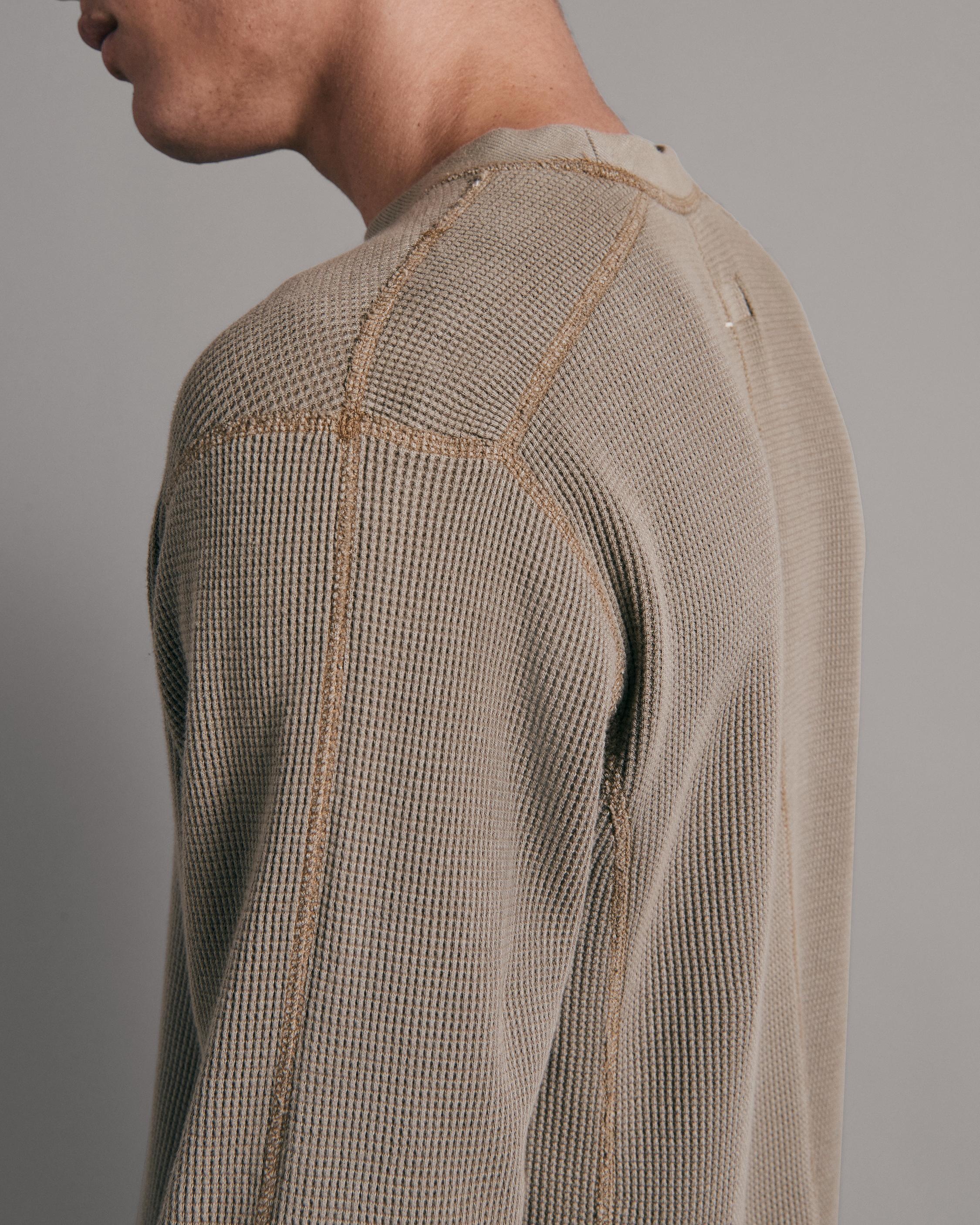 Garment Dyed Waffle Crew
Cotton T-Shirt - 6