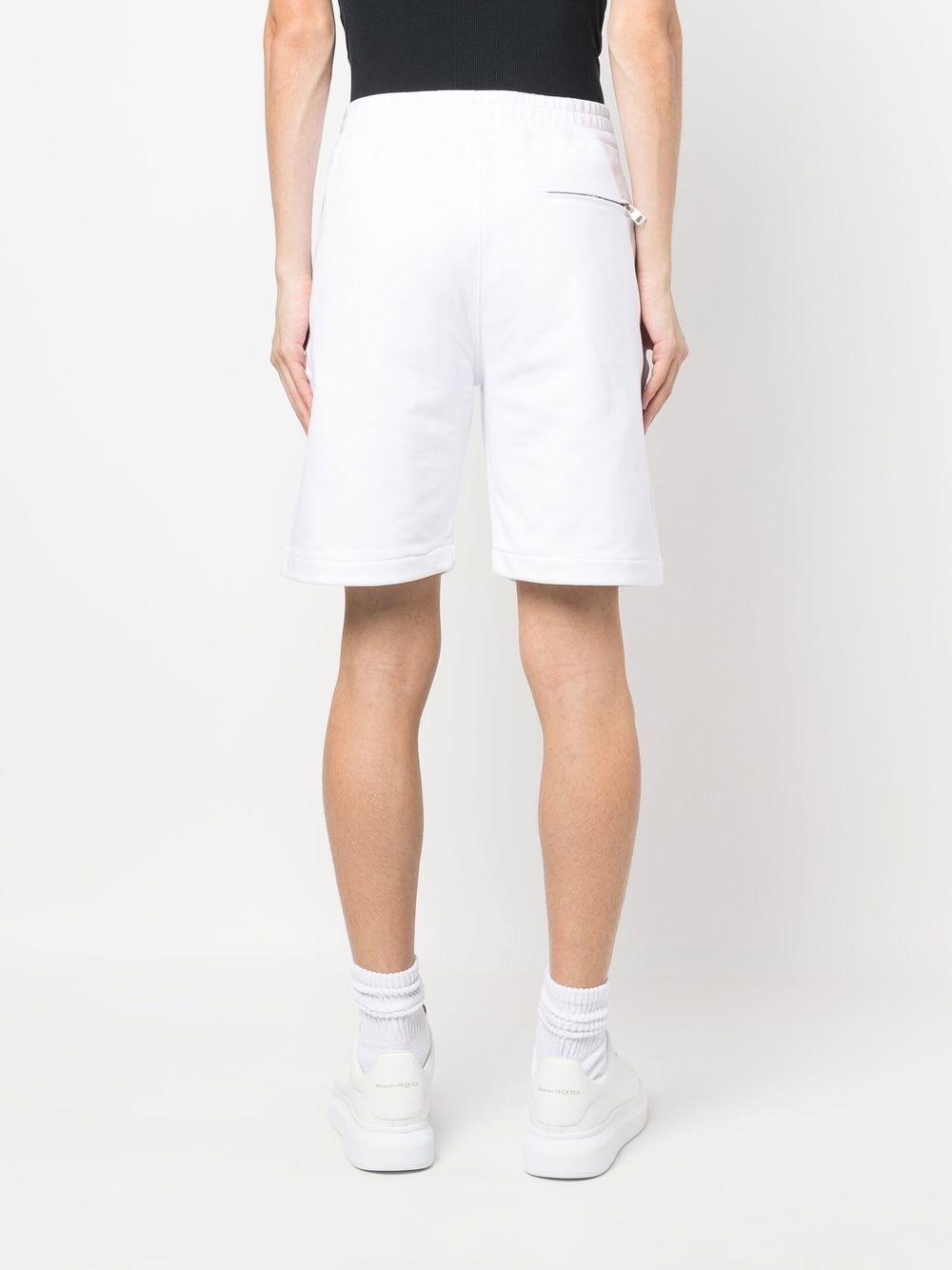 Graffiti-print cotton track shorts - 4