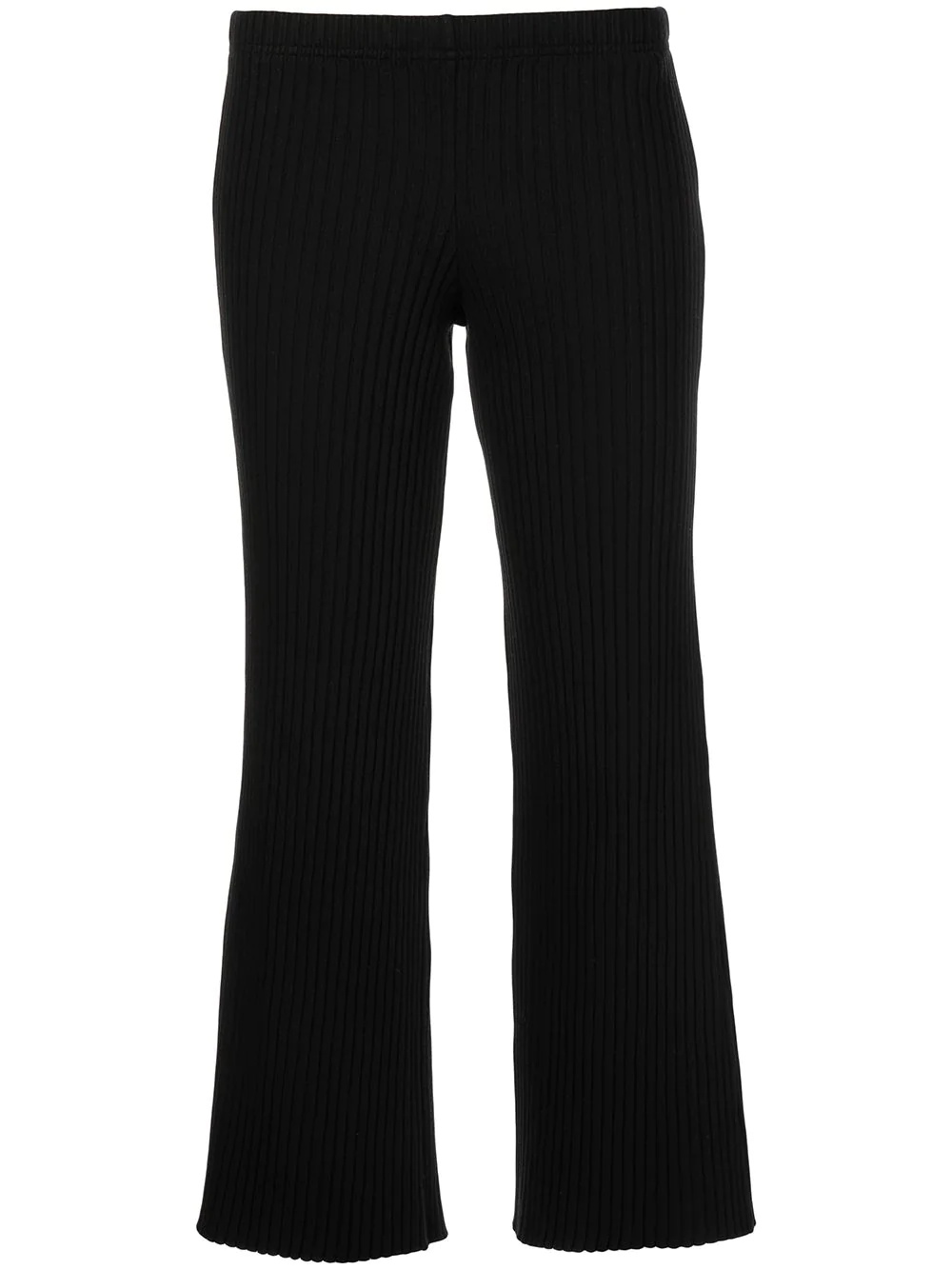 ribbed cropped trousers - 1