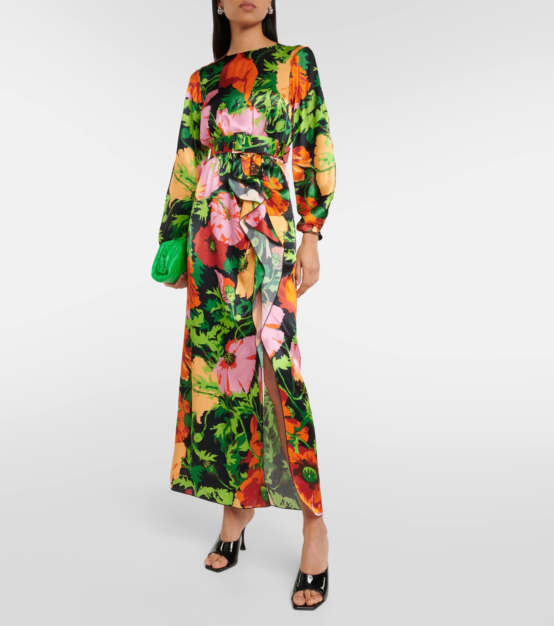 Penny floral satin maxi dress - 2