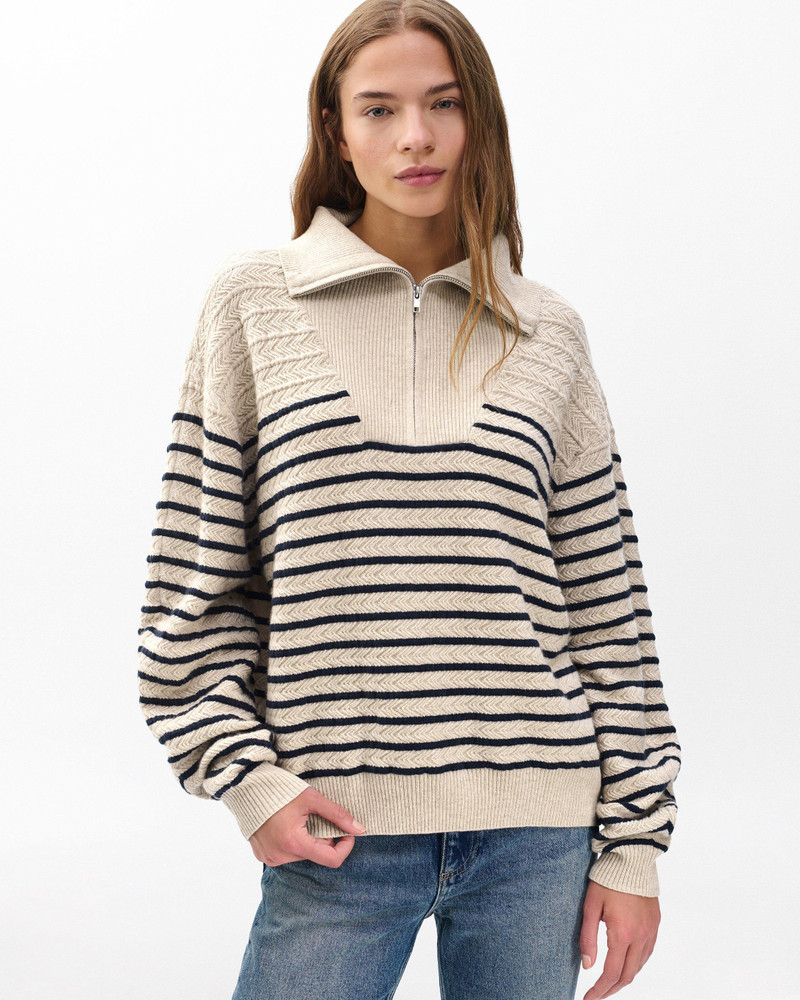 Natalia Cashmere Half-Zip Sweater 6