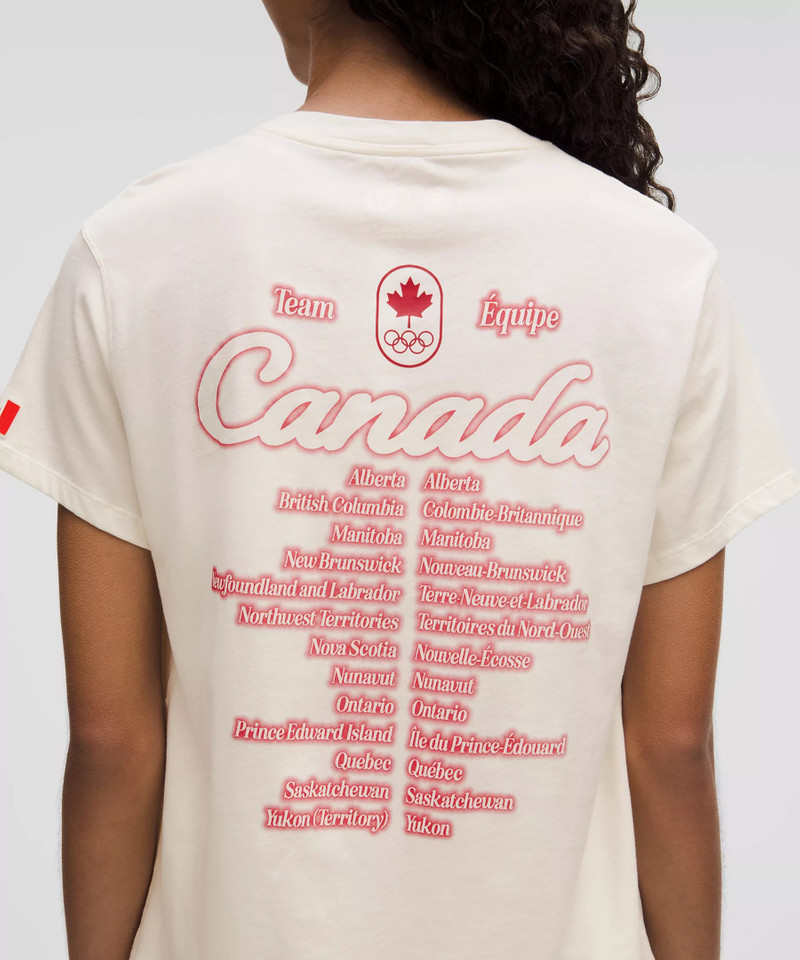 Team Canada Women's Cotton Jersey Graphic T-Shirt *COC Logo 5