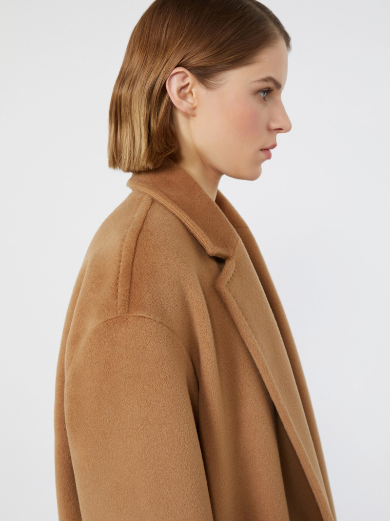 GIAMBO Long wool beaver cloth coat - CAMEL 5