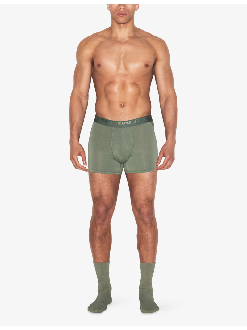 SKIMS Branded-Waistband Pack-Of-Five Stretch-Jersey Boxer Briefs outlook