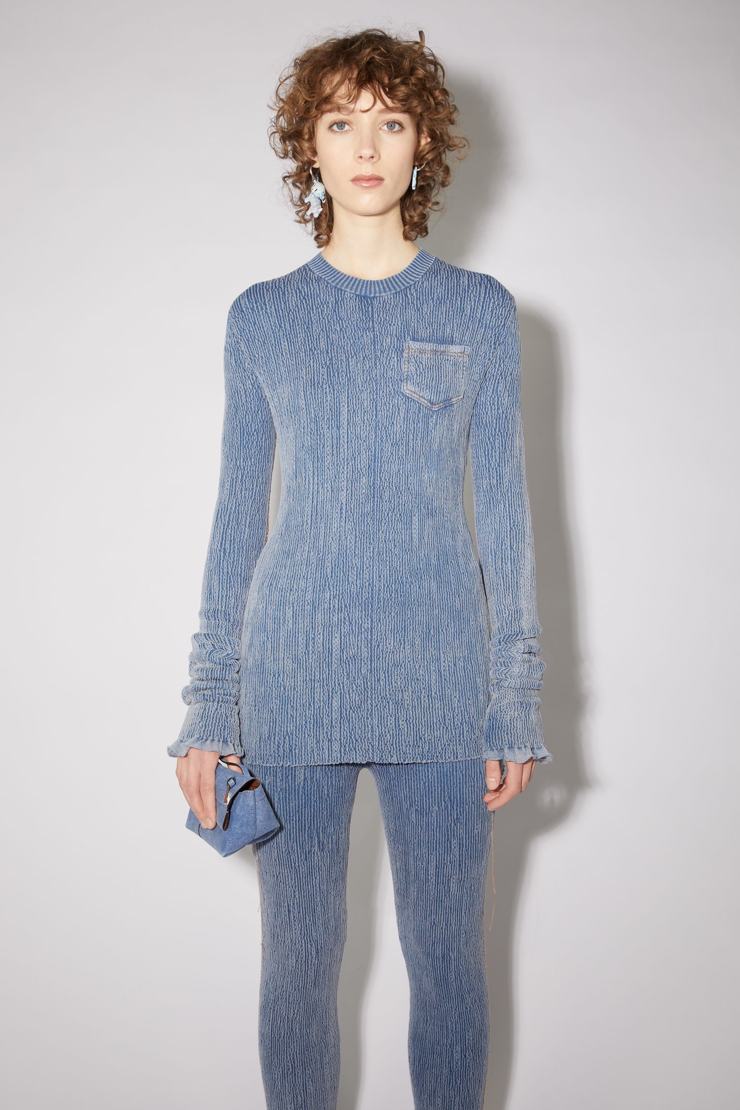 Denim wash sweater - Denim blue - 2