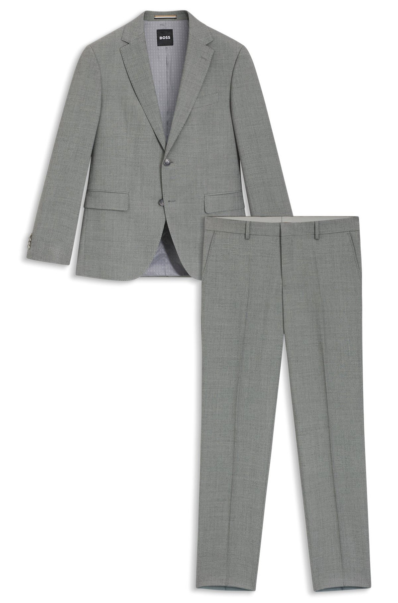 TWO-PIECE REGULAR-FIT SUIT IN PATTERNED STRETCH CLOTH 8