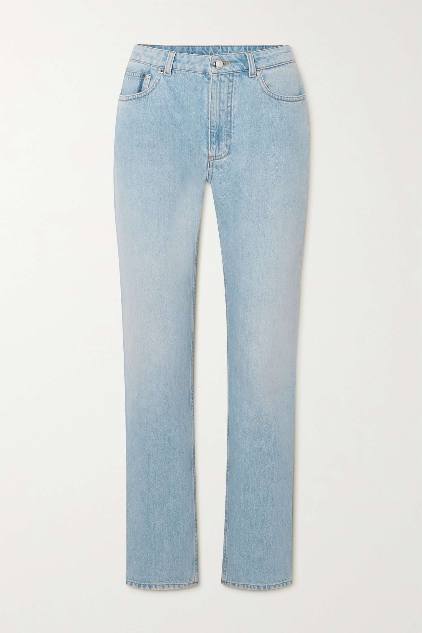 Mid-rise straight-leg jeans - 1