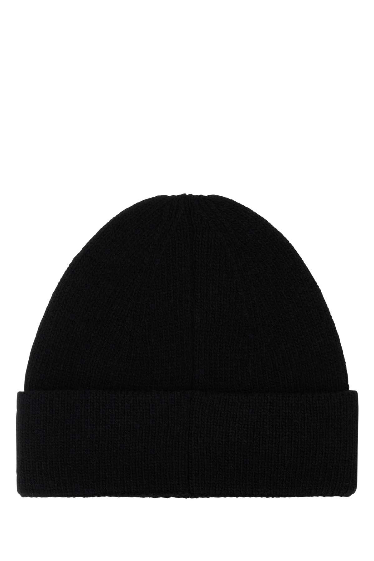 Fendi Men Black Wool Beanie Hat - 2