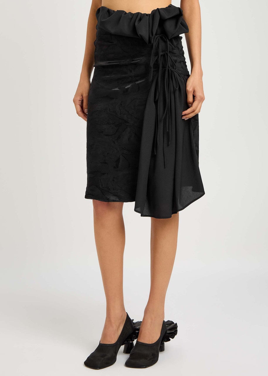 Dries Van Noten Sebia Floral-jacquard Moiré Midi Skirt - 2