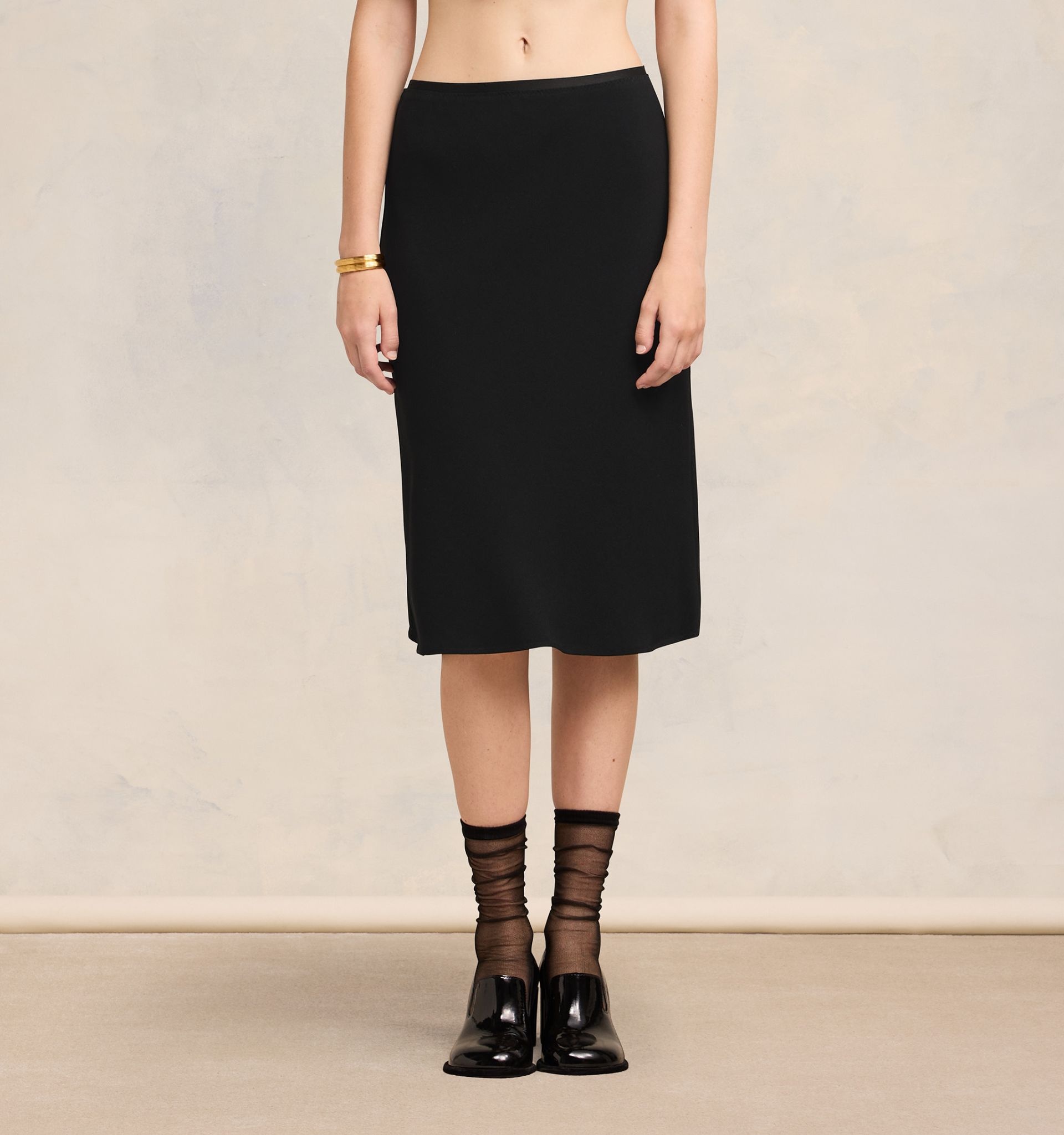 Midi Skirt With Elasticated Waist - 6