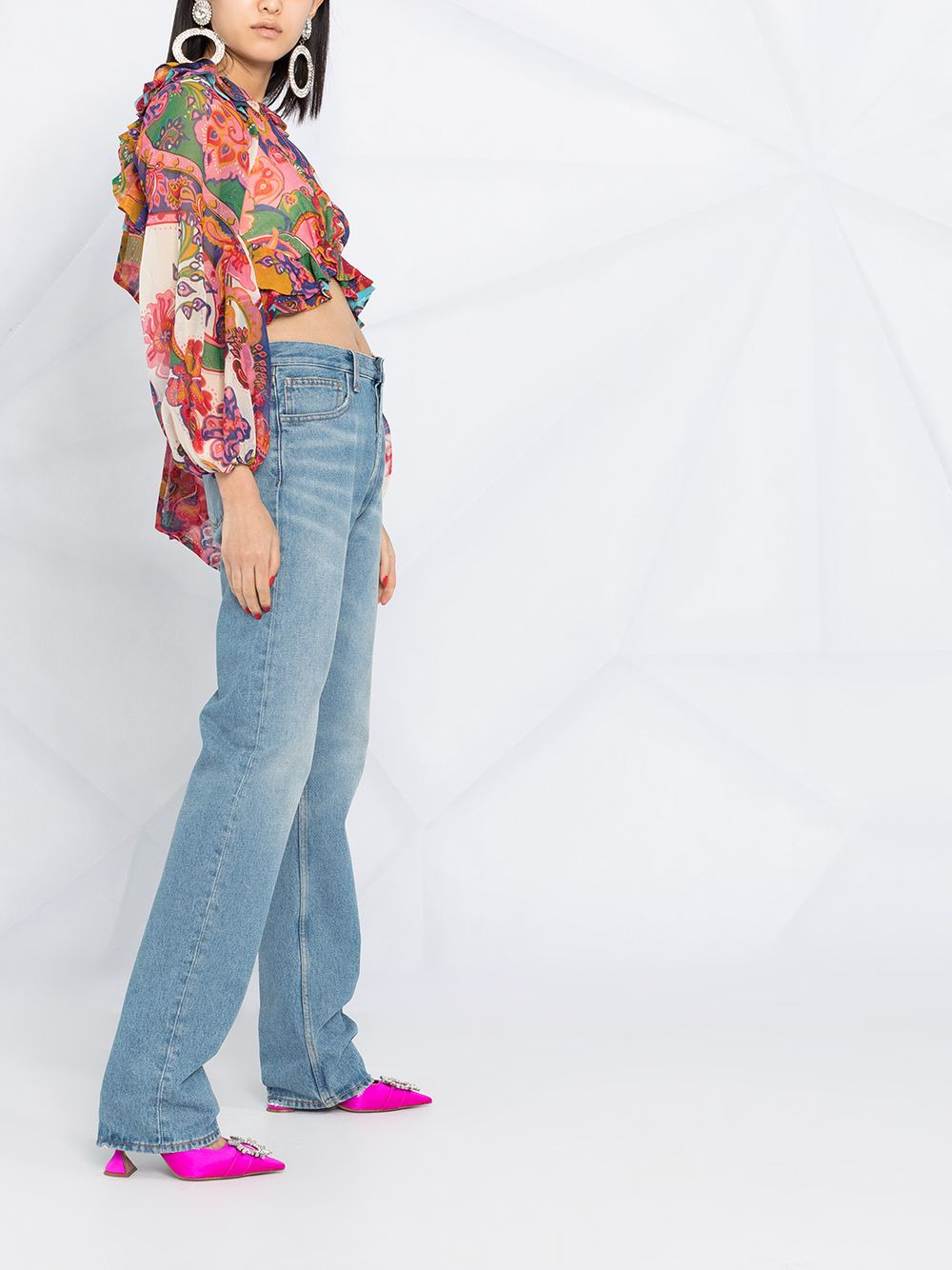 stonewashed boyfriend fit jeans - 6