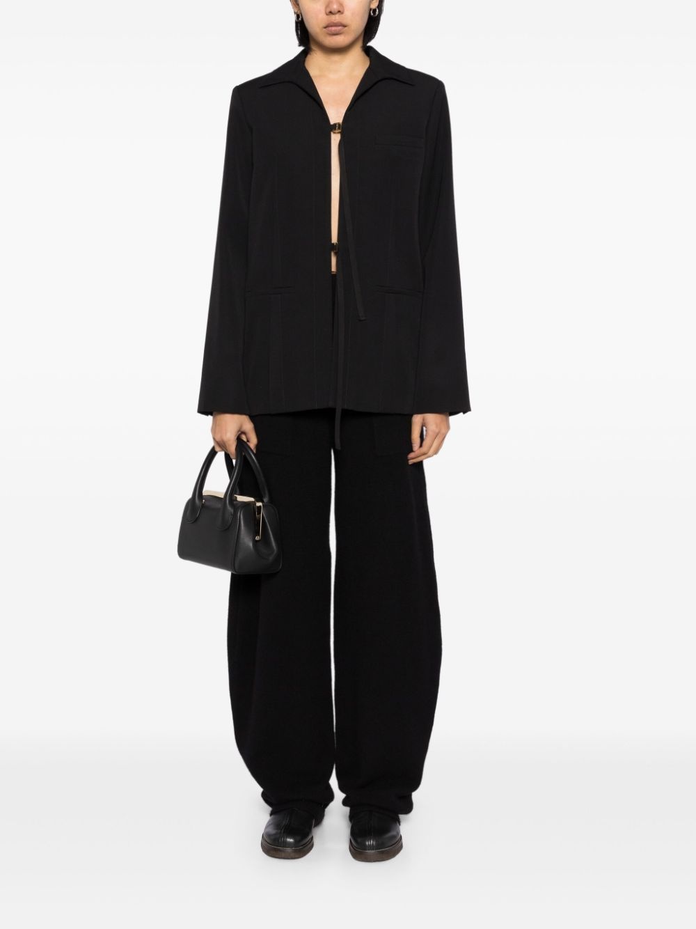 knitted tapered trousers - 2