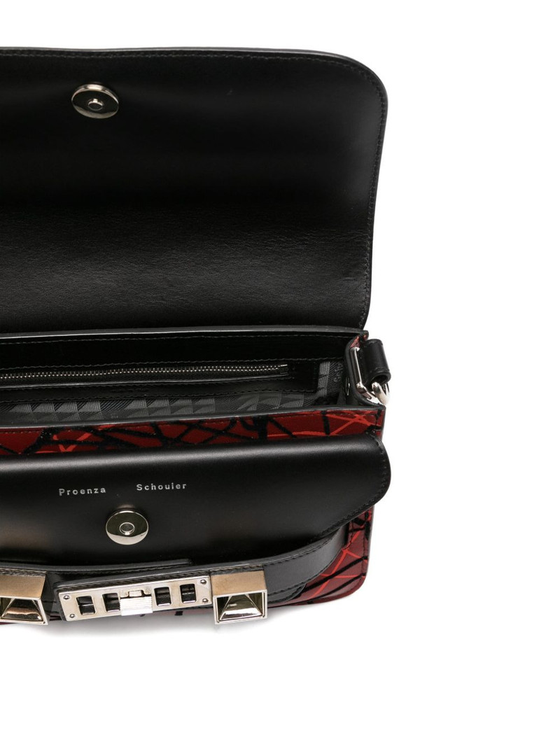 scribble-print clasp shoulder bag 5