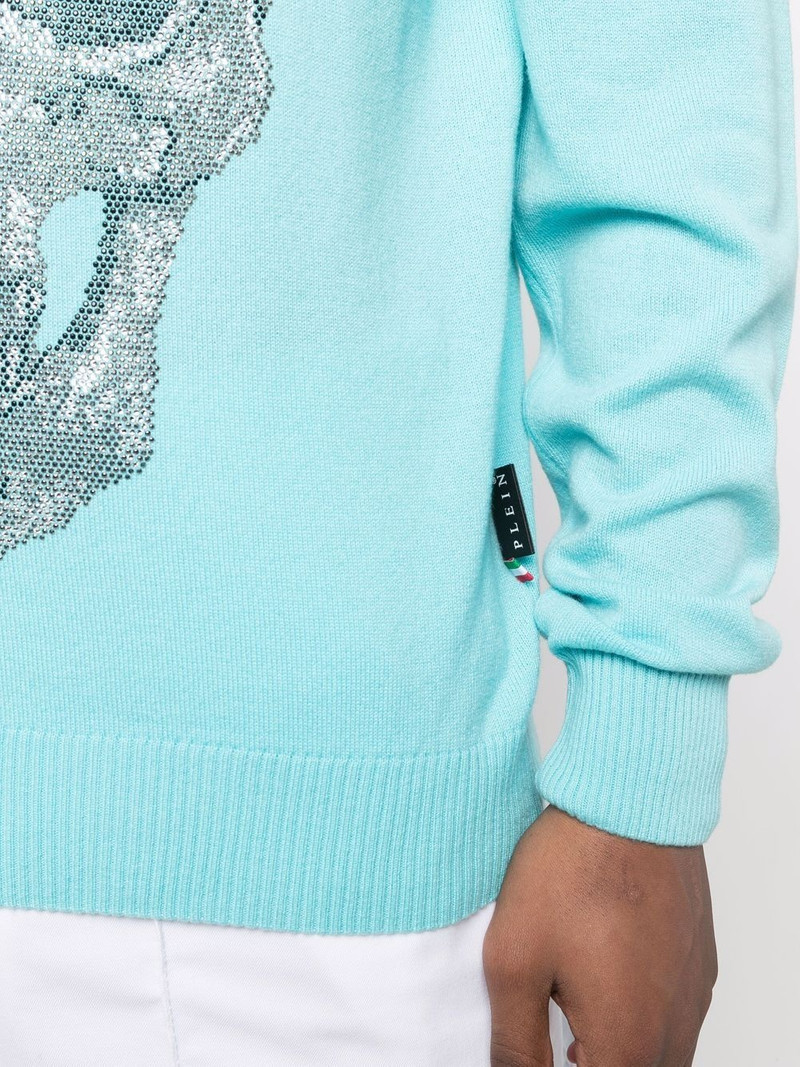 Skull print crewneck sweater 5