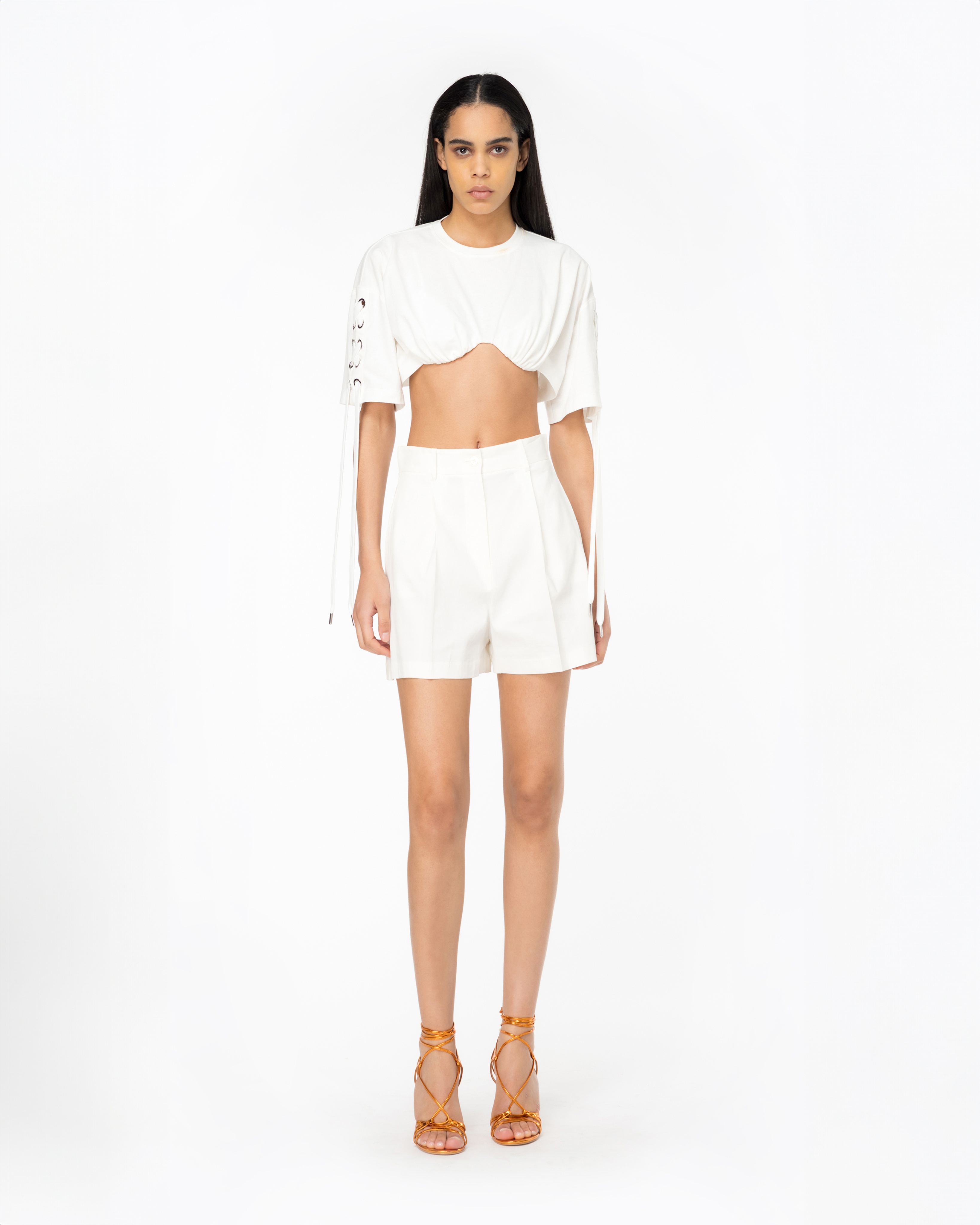 TAILORED LINEN SHORTS - 2