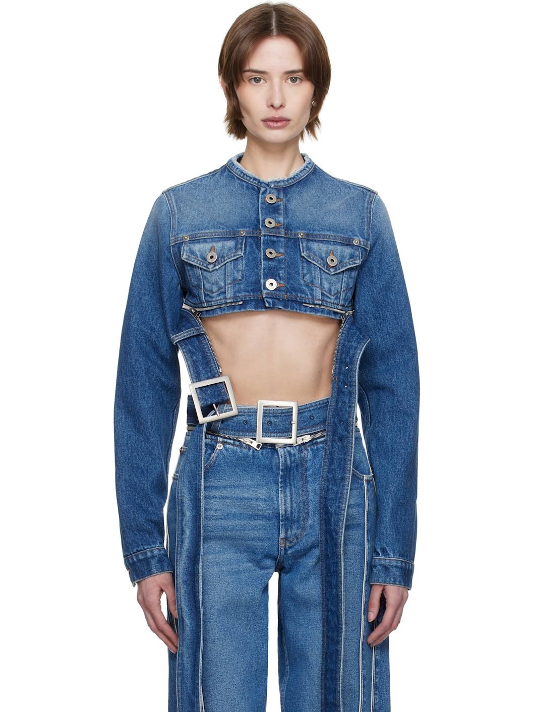 Blue 'The Belted' Denim Jacket - 1