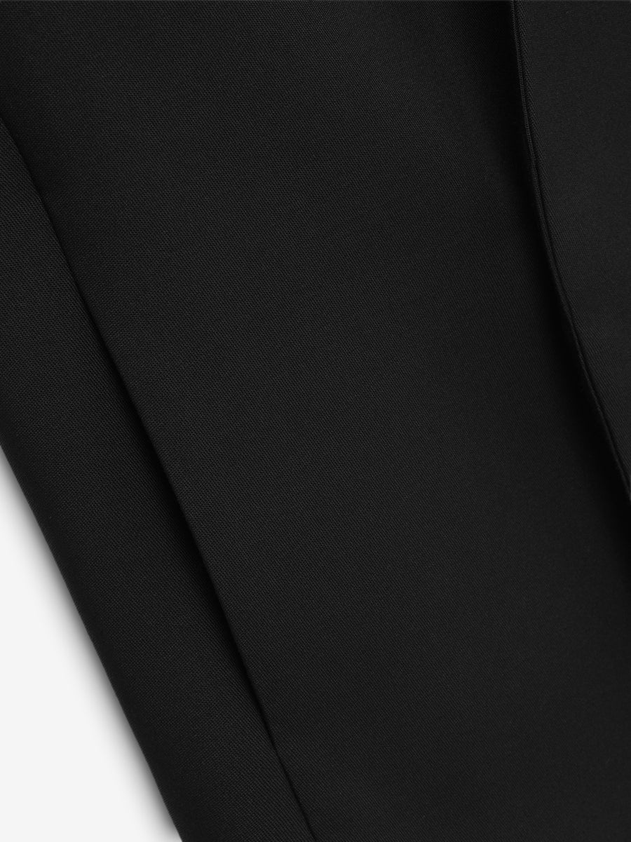 Wool Gabardine Lapelless Blazer - 4
