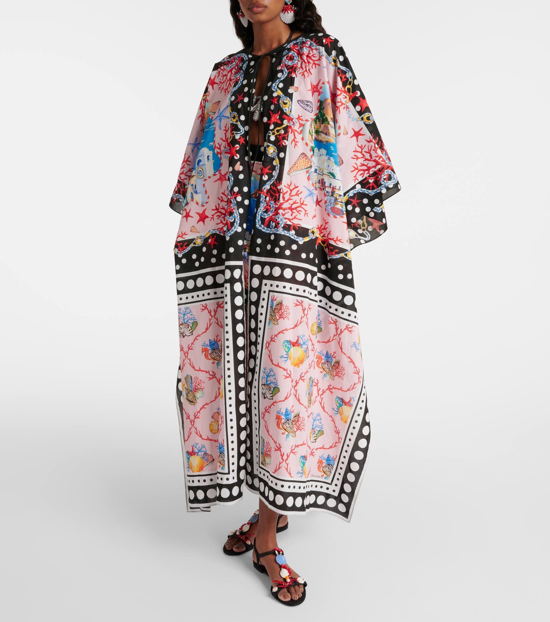 Capri printed cotton kaftan - 8