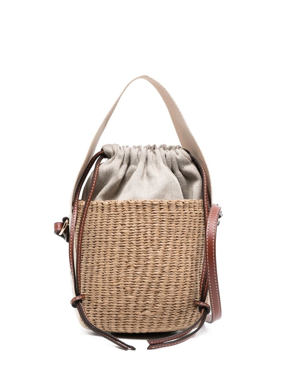 Woody raffia bucket bag - 1