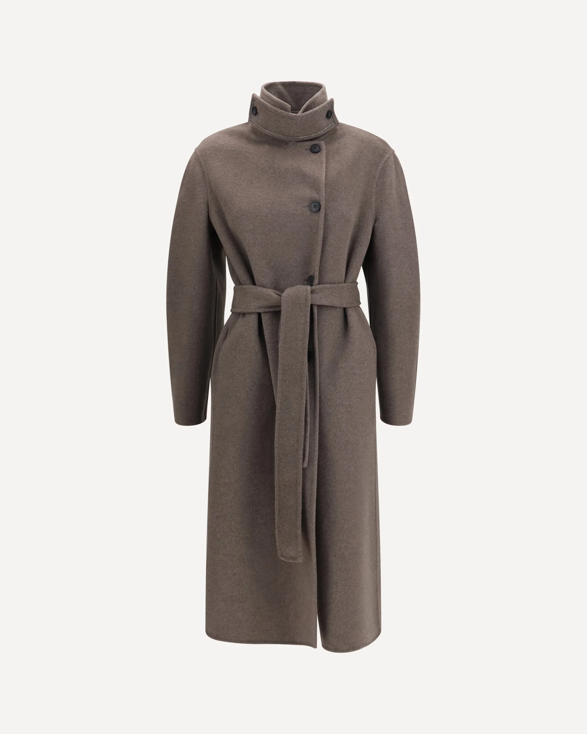 Long double faced wool and cashmere Coat - 1