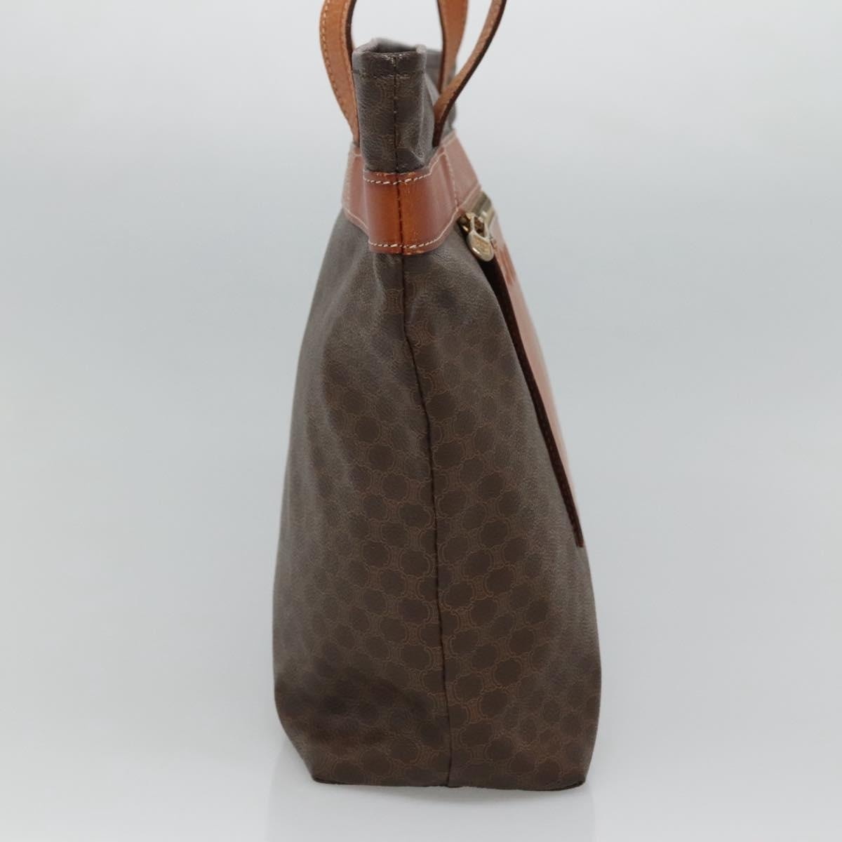 CELINE Macadam Canvas Tote Bag Pvc Leather Brown - 4