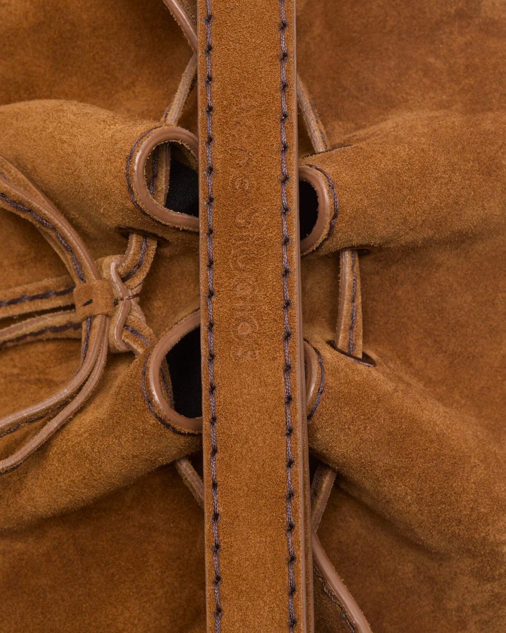 Bag Multipocket Bucket Suede Cognac ONESIZE - 4