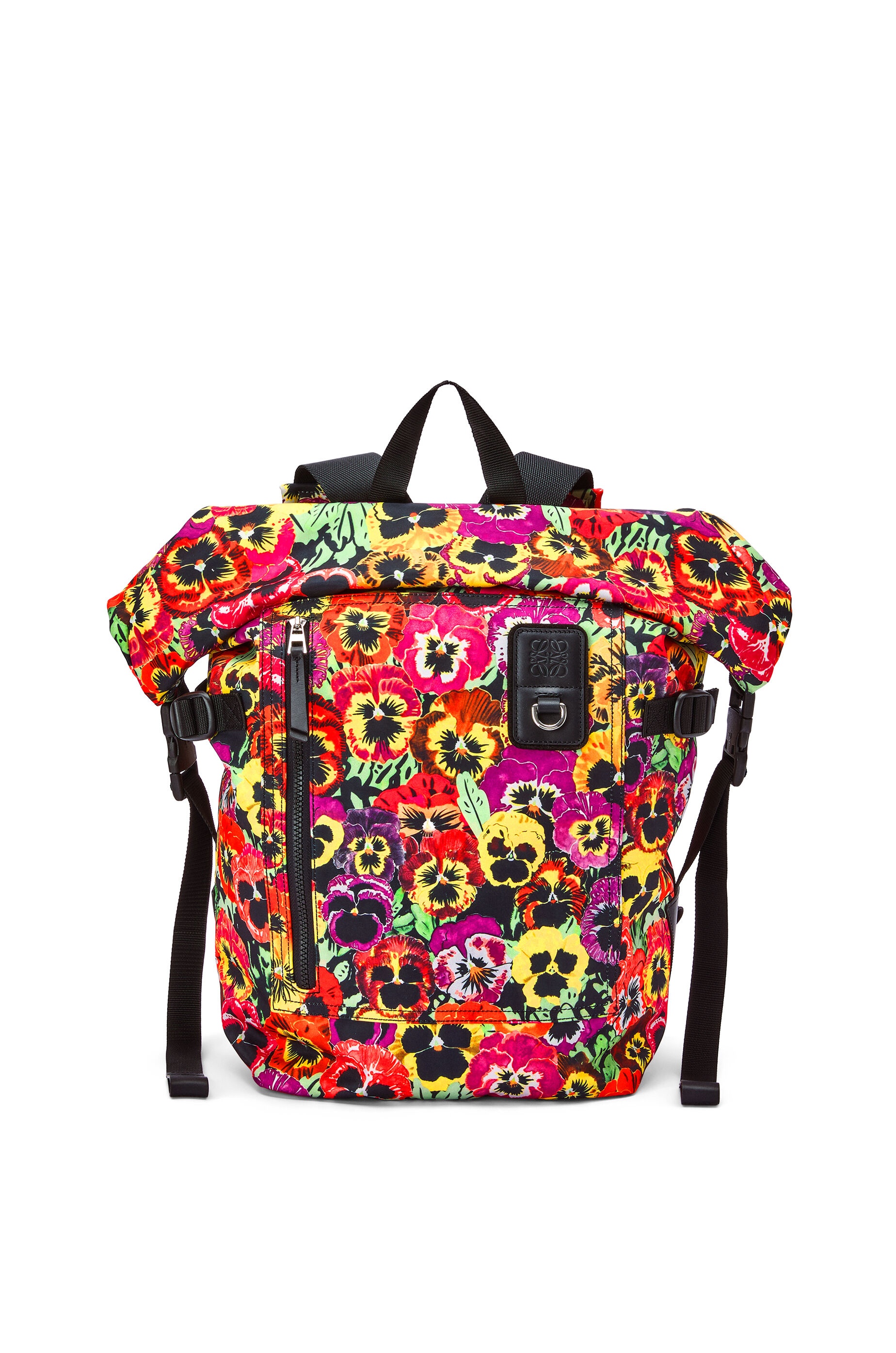 Pansies Roll Top backpack in nylon - 1